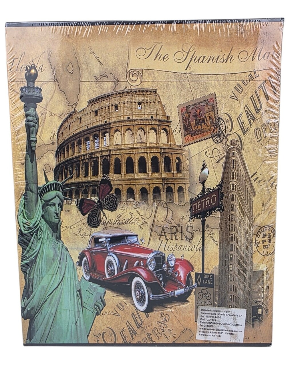 Travel Themed Photo Album Holds 100 Photos New Sealed